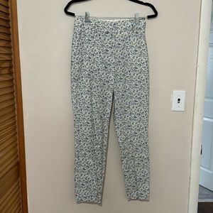Sezane Blue Floral Trousers Size 34